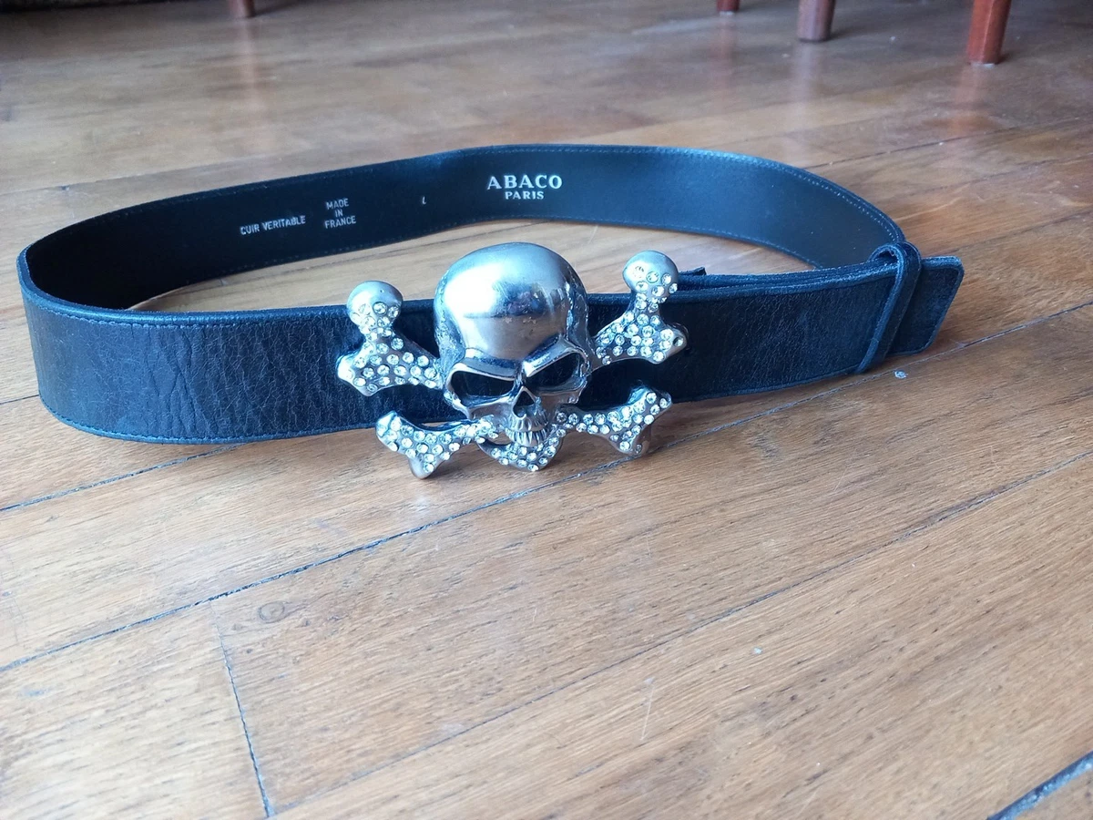 Boucle De Ceinture ENGLISH PEWTER - Crânes Argentés En étain - Style Gothique/horreur - Neuf Sans étiquette