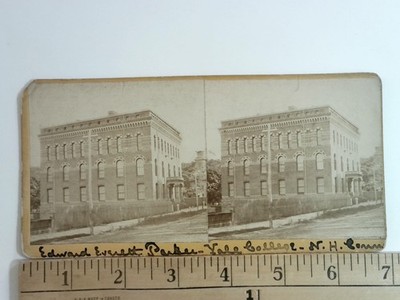 Antique Stereoview Yale College New Haven Connecticut by J.K. Bundy c1870s