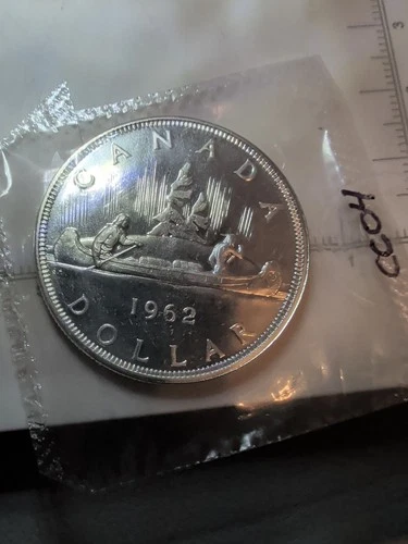 Canada 1962 Silver $1 DOLLAR Proof Like Mint Sealed with Cameo+CC04