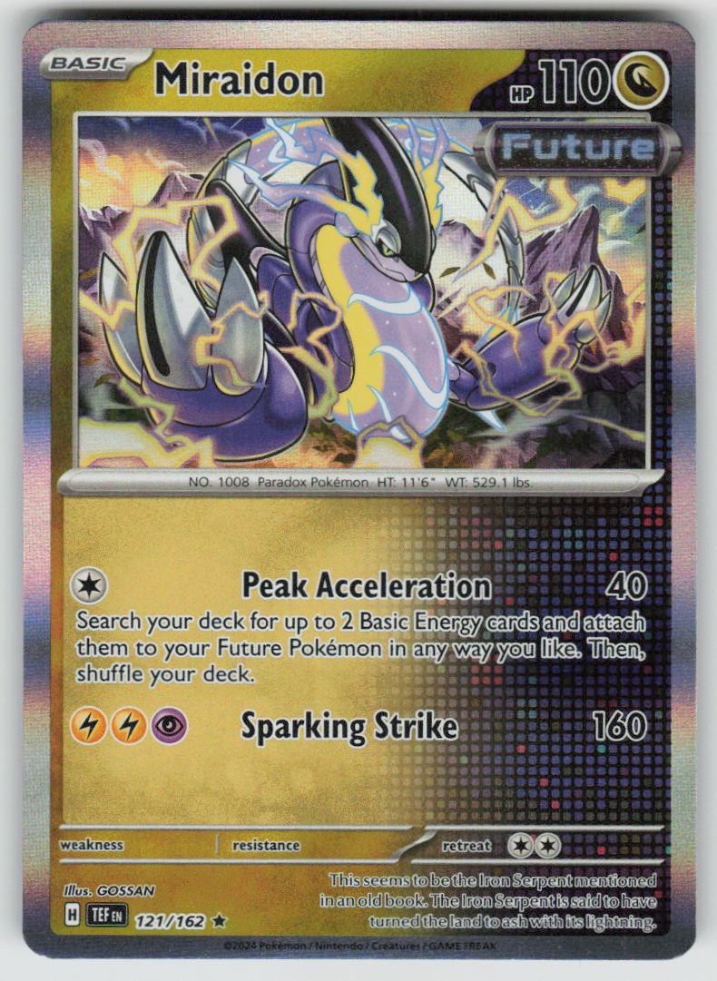 Miraidon Holo 121/162 Rare Temporal Forces Pokemon NM
