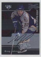 2002-03 ITG Be A Player Signature Series 2001-02 Buybacks Greg Johnson Auto 1e15