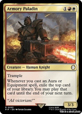 Armory Paladin MTG Universes Beyond: Fallout Rare NM Pack Fresh