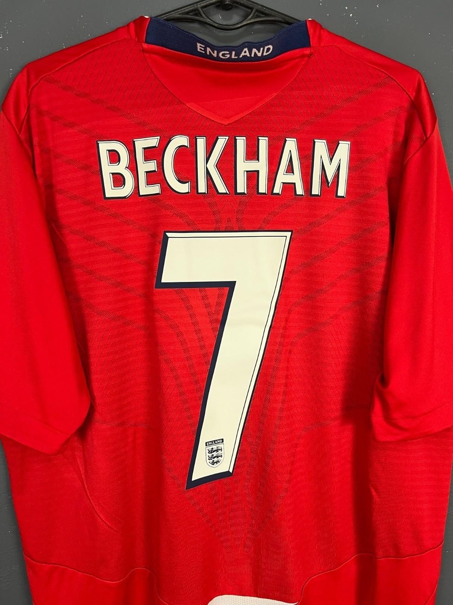 DAVID BECKHAM #7 MENS ENGLAND 2008/2010 AWAY FOOTBALL SOCCER SHIRT