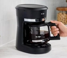Mr. Coffee 5-Cup Programmable Coffee Maker Black: Drip Coffee Machine