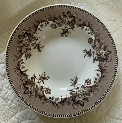 Spode Westbourne Williams-Sonoma 6 Lg Rimmed Soup Bowls England Brown/White