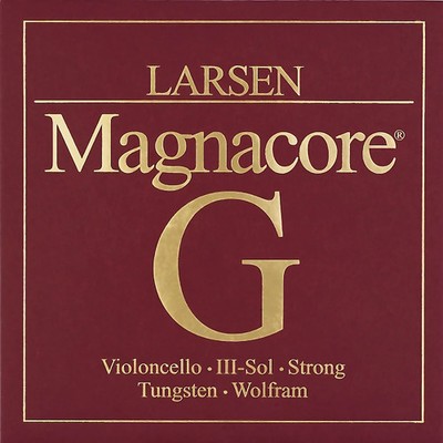 Larsen Strings Magnacore Cello G String 44 Size, Heavy Tungsten, Ball End