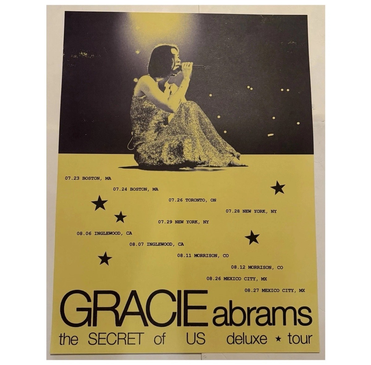 NEW!!! Gracie Abrams 2025 The Secret Of Us Deluxe Tour Poster | eBay