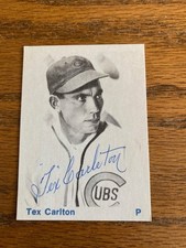 1976 TCMA 1938 Chicago Cubs Tex Carleton Chicago Cubs Dec 1977 Very Rare