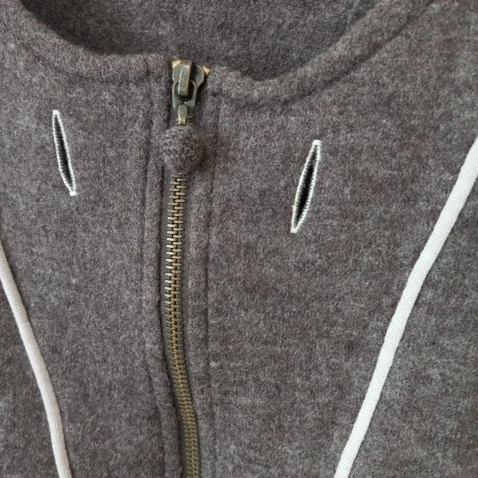 CHARLIE & ROBIN женщин коричневый вареной шерсти молнии куртка карьера повседневный опрятный L - Изображение 3 из 4