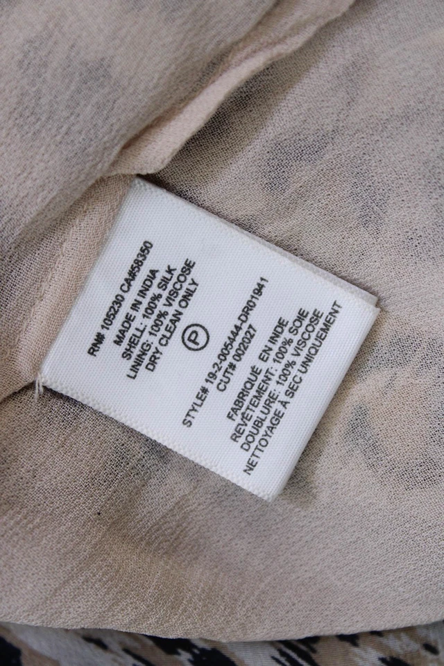 Женское шелковое макси-платье Joie с анималистическим принтом круглый вырез без рукавов коричневое размер XS - Изображение 4 из 4