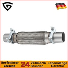 Flexrohr Auspuff + 2x Schellen Ø45 für Audi Satz 1x ohne Schweißen Universal