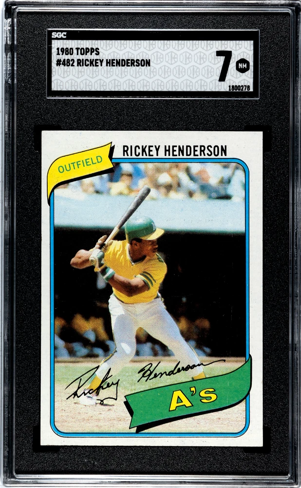 Deal for 1980 Topps #482 Rickey Henderson Oakland A's RC Rookie HOF SGC 7 (B-5)