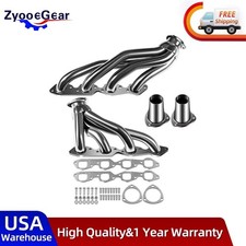 1 Shorty Exhaust Header Kit For Chevy Bel Air Impala Chevelle 6.6l 1971-1972