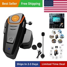Motorcycle Bluetooth Headset, BT-S2 Bluetooth 5.0 Helmet Intercom Headset up ...