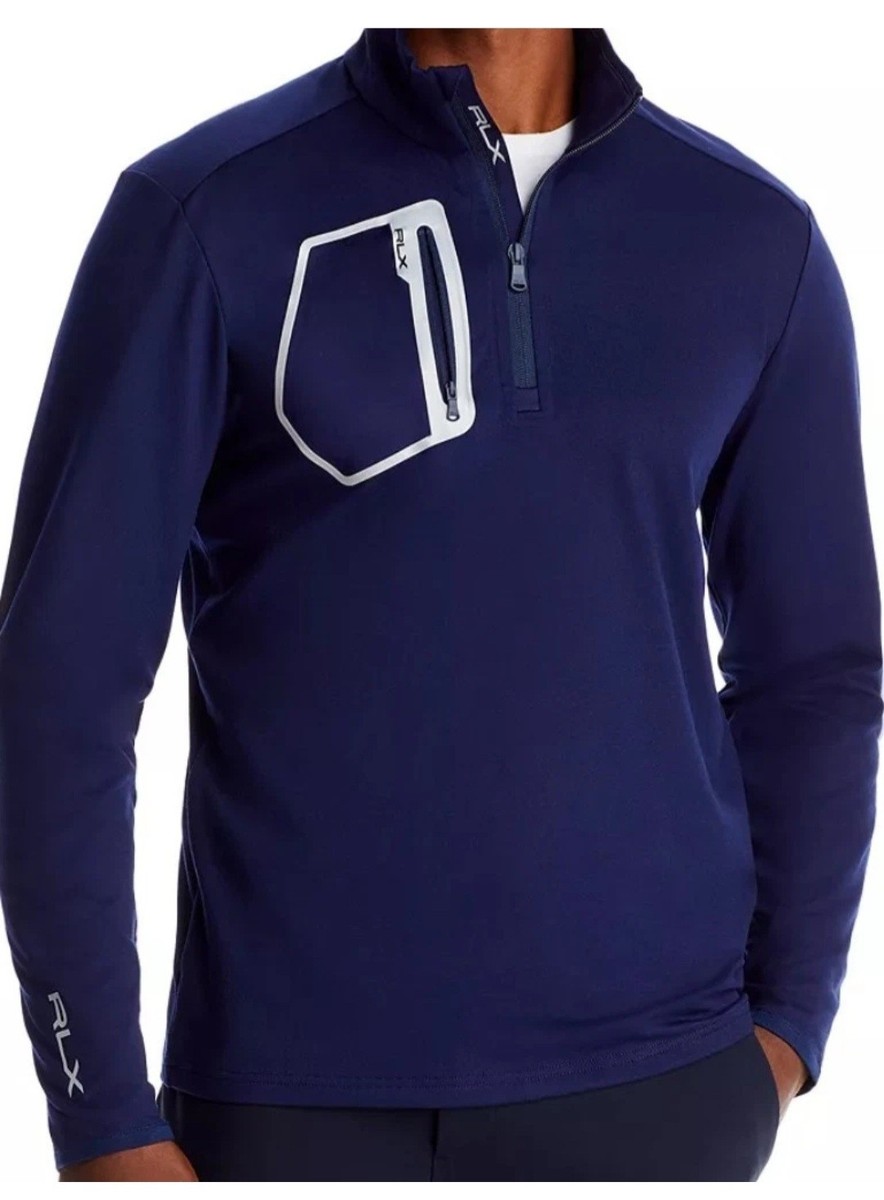 RLX Ralph Lauren US OPEN ハーフジップ プルオーバー NWT Men XL RLX RALPH LAUREN Jersey Half-Zip Golf Top Navy US Open