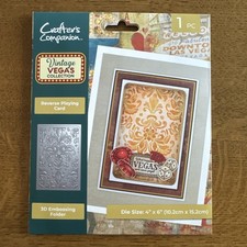 NEW Crafter s Companion Vintage Vegas - Reverse Playing Card Embossing Folder