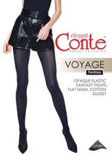 Conte Voyage 60 Den - Fantasy Women's Tights with relief vertical weave19С-239СП