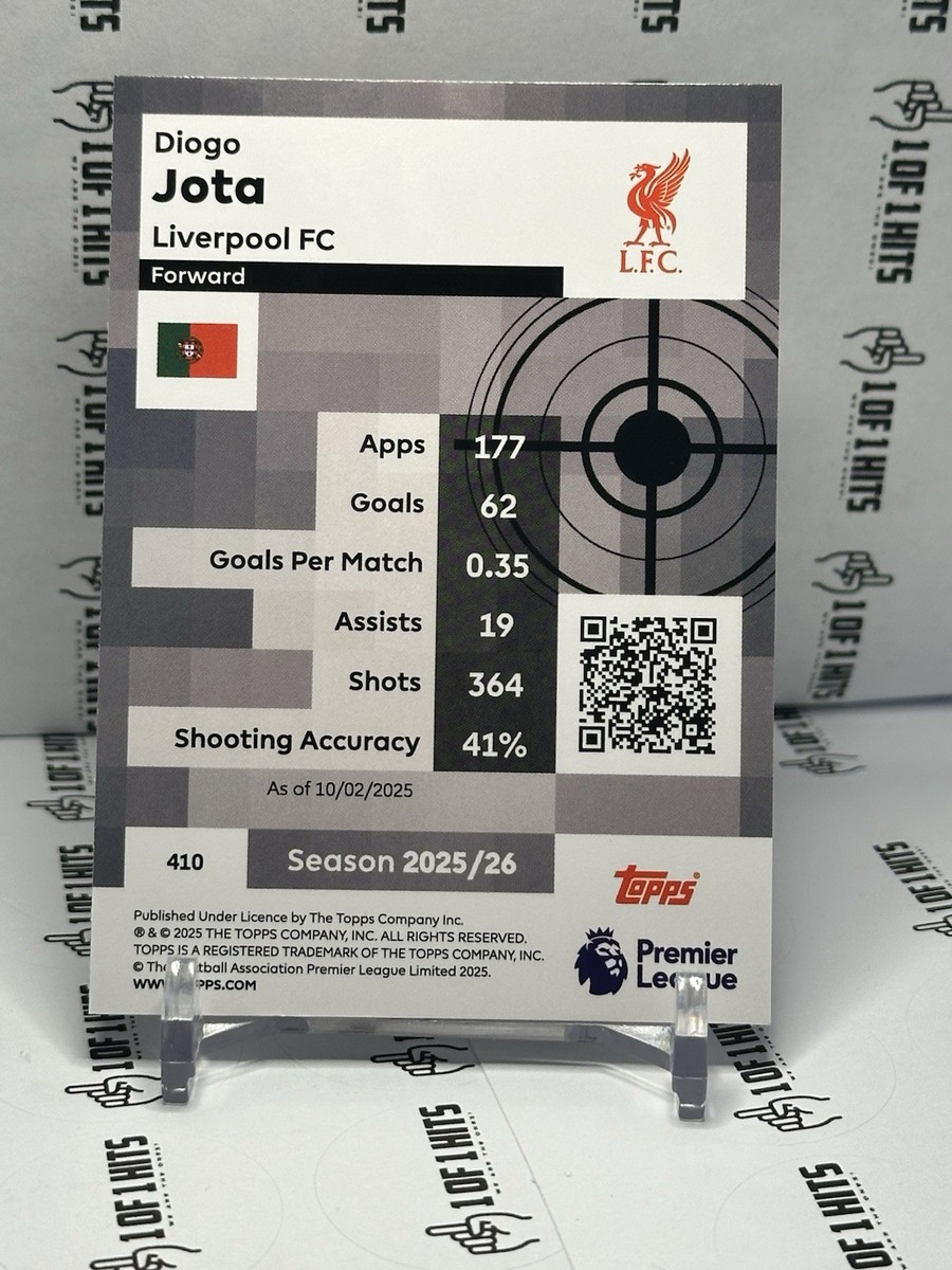 2025-26 Topps Premier League Pro Precision HOLO #410 Diogo Jota