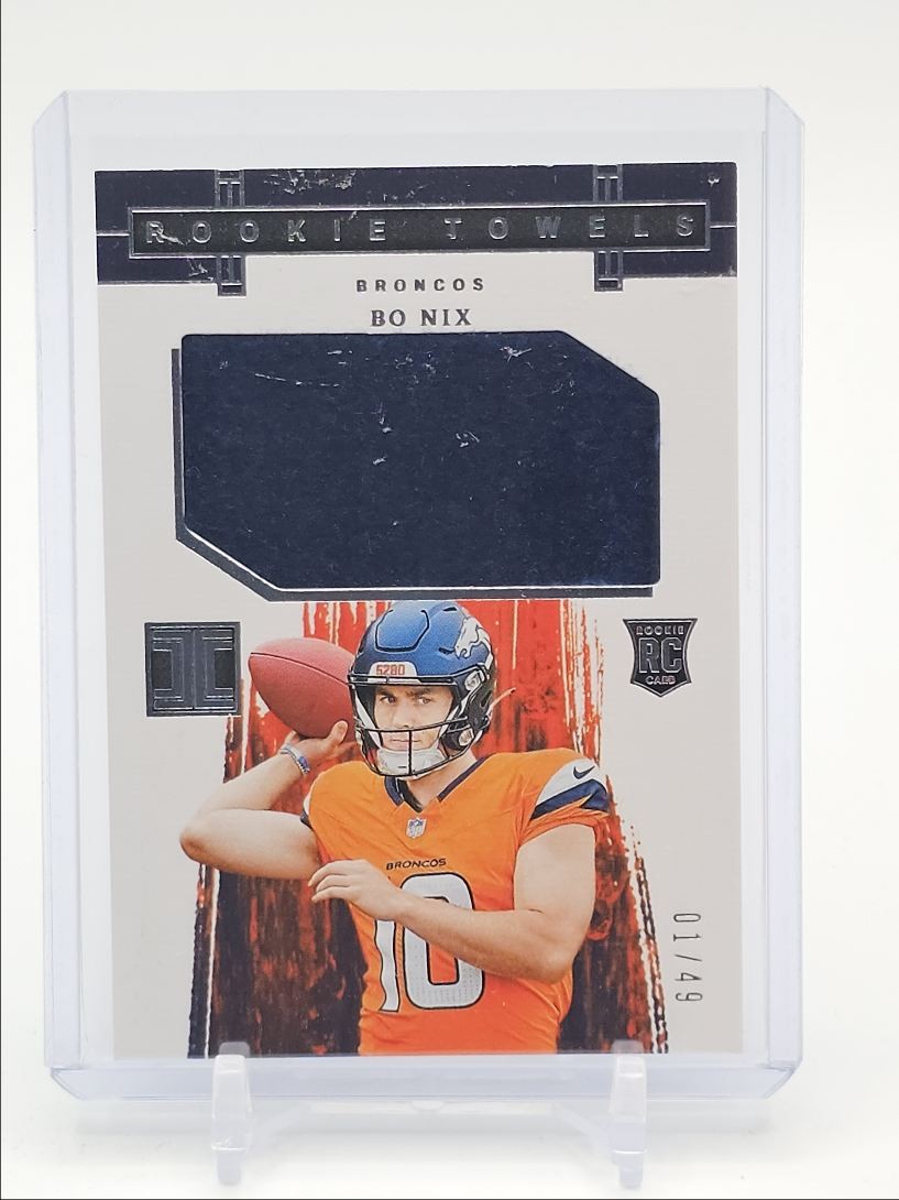 Bo Nix Panini Impeccable Rookie Towels #RTBNX Base