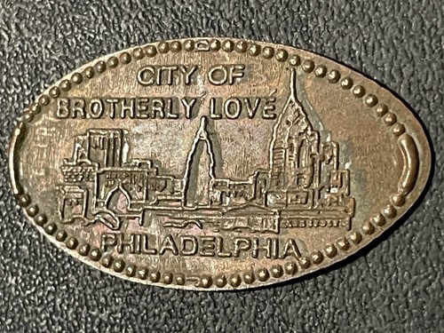 Philadelphia City Of Brotherly Love Zc Elongated Penny #010308 - Picture 2 of 2