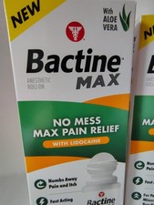 BACTINE Max Anesthetic Roll On, NO MESS, 2.5oz, BB 4/26, Lot of 4