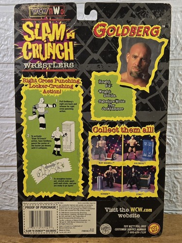 VTG 1999 Slam Crunch GOLDBERG Wrestler Action Figure WCW/NWO, New - Picture 3 of 4