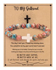 Gifts for Girlfriend, Religous Gifts for Women Cross Bracelet Girlfriend Christm