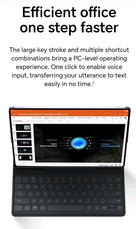 Brand New Official Genuine HONOR magic pad 2 Smart Bluetooth Keyboard / Case. - Image 2 of 4