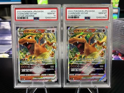 PSA 10 Sequential Set - Charizard Vstar - 014 & 015- Vstar Universe & Star Birth