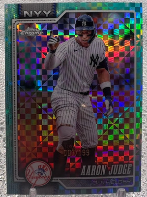 2026 Topps Chrome Aaron Judge Teal X-Fractor #007/199 Yankees
