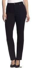 Gloria Vanderbilt Ladies' Amanda Stretch Denim Jean Black Size-4 Short