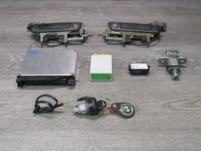 1997 BMW E36 328iC 2.8L M52 ENGINE ECU DME EWS 2 DOOR HANDLE LOCK KEY SET OEM