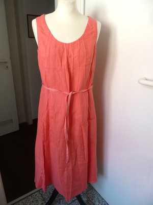 Peter Hahn  Leinenkleid Gr.40/42 Rosa/Lachsfarben
