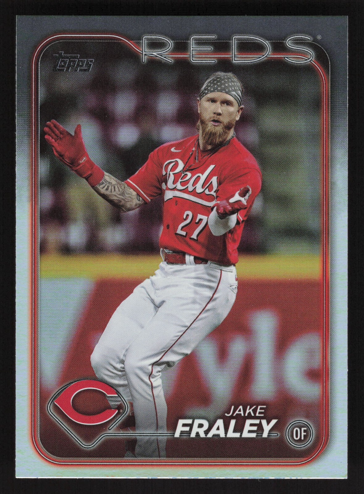 JAKE FRALEY Rainbow Foil 2024 Topps #261 Cincinnati Reds