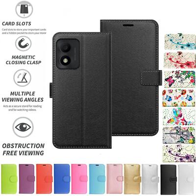 Für Alcatel 1B 2022 Hülle Case Cover Flip Folio Leder Wallet Kreditkartenfach