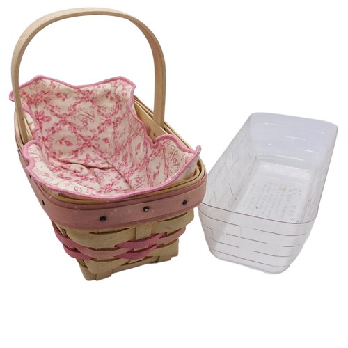 Longaberger American Cancer Society Cesta Rosa Esperanza Floral 2000 Tela + Revestimiento - Imagen 8 de 8