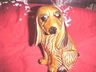 Rare Vintage Porcelain Dachshund Long Hair Brazil No 4153, 6 In Tall