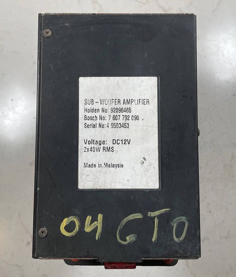 2004-2006 Pontiac GTO Stereo Sub-Woofer Amplifier 92096465 - Imagem 2 de 4