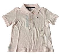 New Tommy Hilfiger Kids Polo Shirt Boys Classic Pink XXS 2-3 Short Sleeve