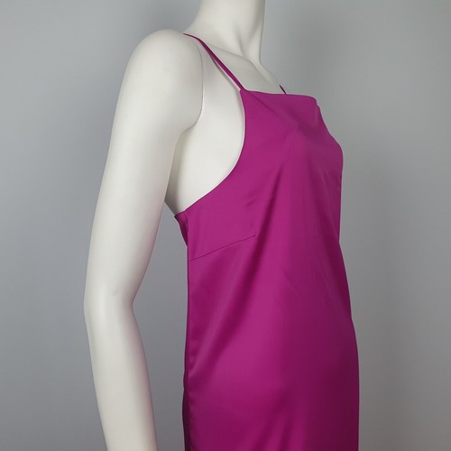 Vestido midi sin mangas con cuello cuadrado satinado talla 14 de Marks & Spencer talla M&S correas divididas para mujer - Imagen 7 de 11