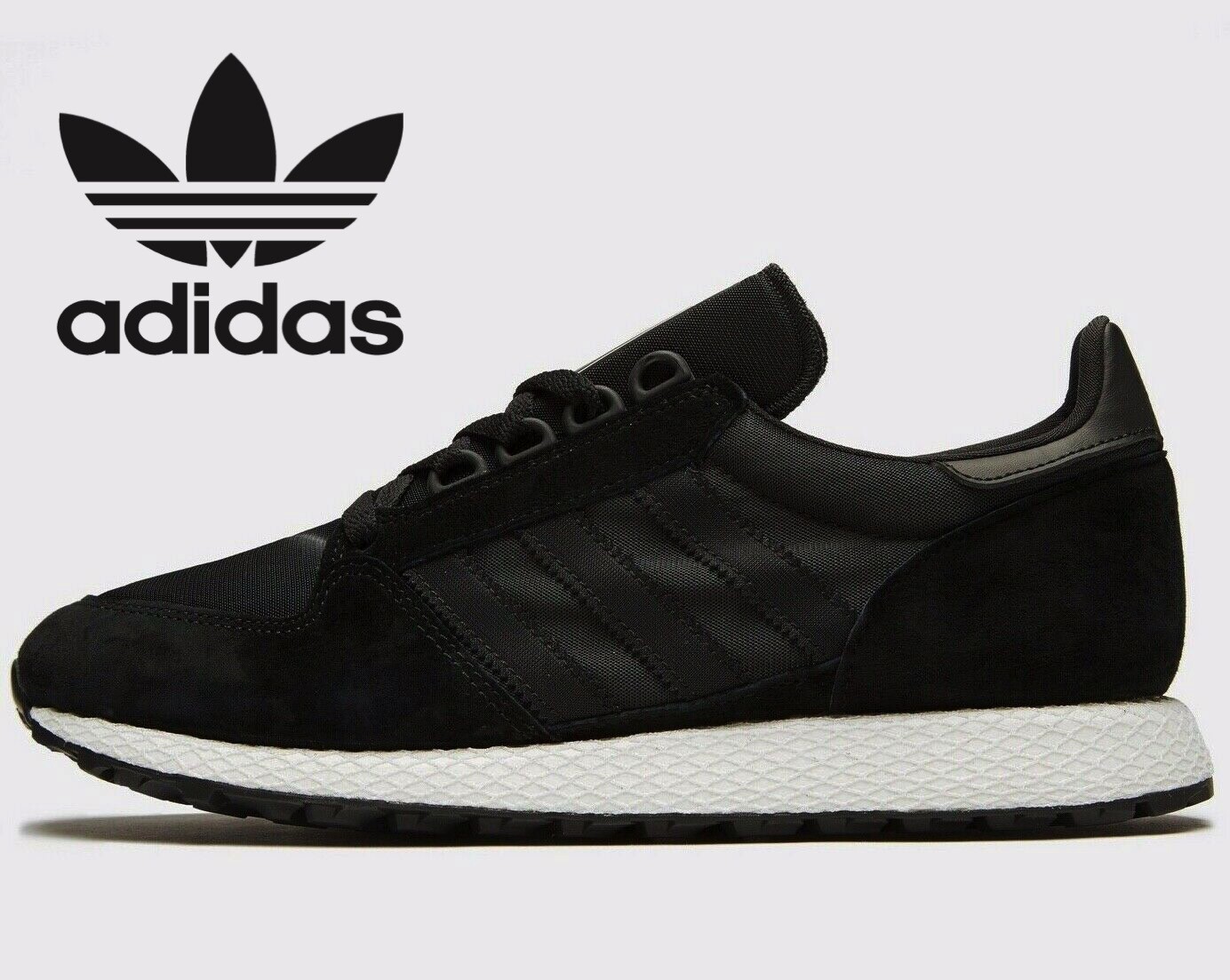 último Adidas Originals Bosque Grove ® (Hombre Talla UK 6 - 12) Negro blancoo último Adidas Originals Bosque Grove ® (Hombre Talla UK 6 - 12) Negro blancoo