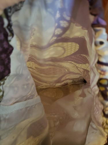 Thirty One Purple Paisley Draw String Backpack With Name Abby - 第 3/4 張圖片
