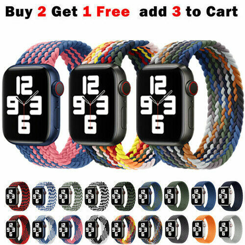Nylon Braided Solo Loop Strap Band For Apple Watch Series 6 SE 5 4 32 42 40  44mm | eBay