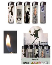 Banksy 1 - 50 Feuerzeuge im Theken Aufsteller - 5 verschiedene Kunst Motive