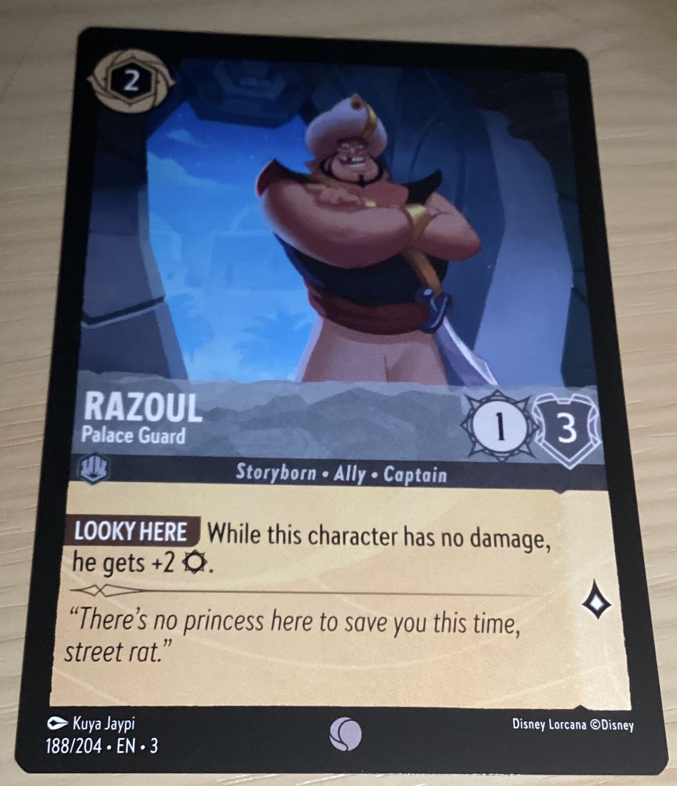 Razoul Into the Inklands 188/204 Lorcana TCG Card NM/M Regular