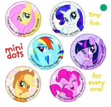 60 My Little Pony dot Stickers  Party Favors  Teacher Supply rewards