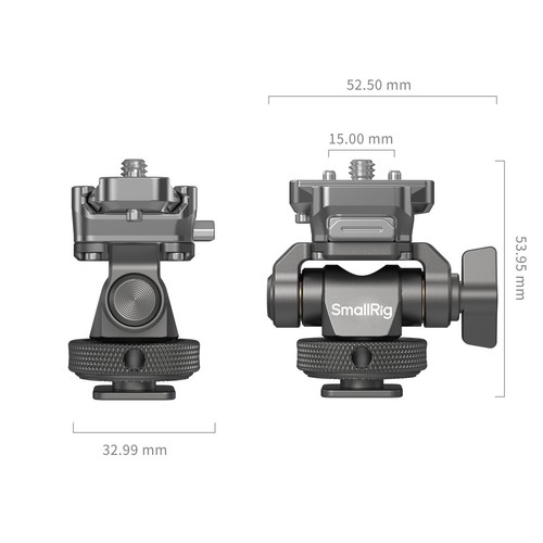SmallRig HawkLock Quick Release Monitor Support with H21 Cold Shoe Mount 4888 - Afbeelding 10 van 13