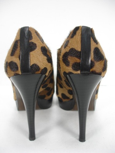 STUART WEITZMAN LEOPARD PRINT CALF HAIR HIGH HEELS BOOTIES SHOES WOMEN'S 6 M - Picture 4 of 11