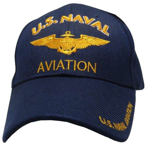 Cappello US Navy Ufficiale Con Ricamo Lettere Oro E Blu - Cappellino