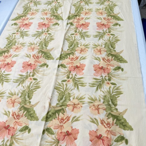 vintage croscill fabric red pink tropical floral 44x308 8.5 yards 2005 y2k - Picture 9 of 12
